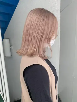 ミディアム カラー ブームボックス所属・🐝ハイトーンカラー hachi🐝のヘアスタイル