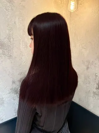 ロング 推し活カラー/暖色 /ブリーチなし/横浜のヘアスタイル