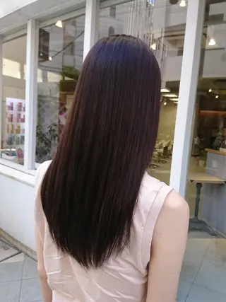 ロング カラー nagane sayakaのヘアスタイル