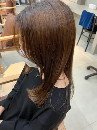 セミロング mee.所属・カットモデル募集中 / ベージュ/あづきのヘアスタイル