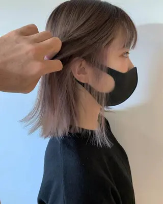 ミディアム 菅原リキヤ くびれレイヤーヘアのヘアスタイル