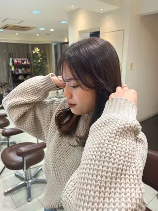 セミロング カラー 田中 月菜のヘアスタイル