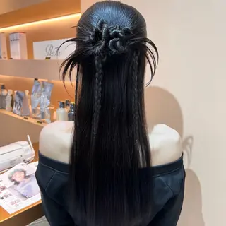 ロング ヘアアレンジ ✨カチモリ✨レイヤー 韓国ヘア🇰🇷ゆいのヘアスタイル