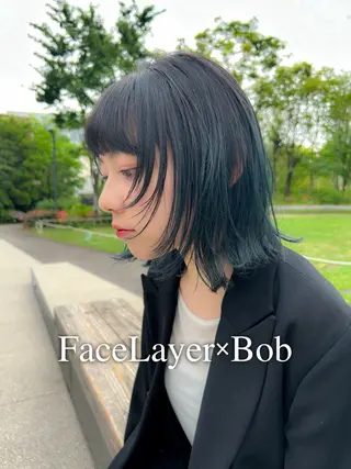 ショート カラー 顔周りレイヤー/ボブ 銀座✨中野まさひろのヘアスタイル