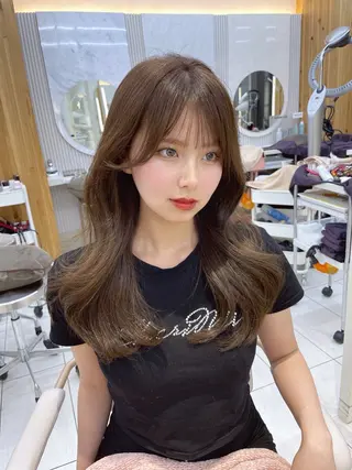 ロング 顔周り/透明感カラー /韓国ヘア/TAKUのヘアスタイル