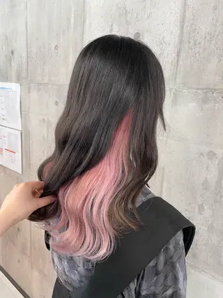 セミロング カラー _WHITE浜松店 もえかのヘアスタイル