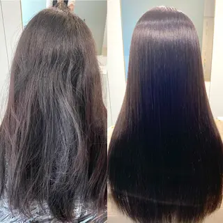 ロング パーマ 韓国風レイヤーカット 💎髪質改善"yuiのヘアスタイル