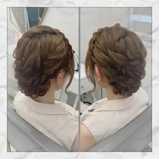 セミロング ヘアアレンジ ヘアセット/着付け 𓇼 松本 夏美𓇼のヘアスタイル