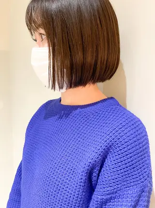 ミディアム カラー ミディアムパーマ /癖毛パーマのヘアスタイル