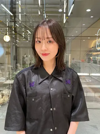 ミディアム カラー hina☺︎ 髪質改善/ストレートのヘアスタイル