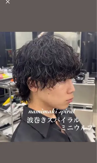 ショート ⭐️メンズ特化⭐️ パーマ　カラーのヘアスタイル
