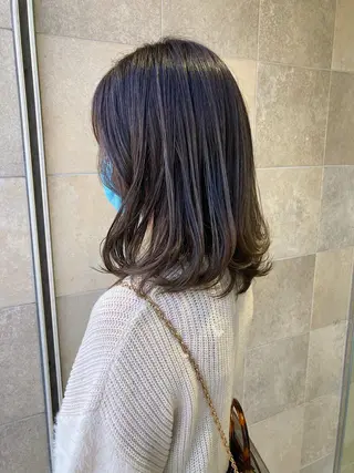 ミディアム カラー 田中 あかねのヘアスタイル
