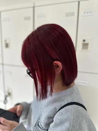 カラー ミディアム 🍒renka🍒 ボブ/ショート/暖色のヘアスタイル