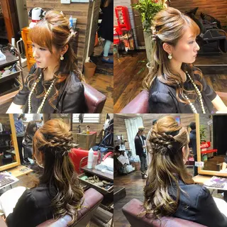 ロング カラー ヘアアレンジ MITSU ✂️のヘアスタイル