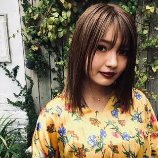 セミロング カラー ARMONY表参道所属・韓国風専門 RYOのヘアスタイル