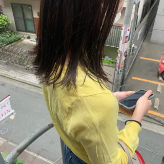 ミディアム カラー MARU レイヤー/パーマのヘアスタイル