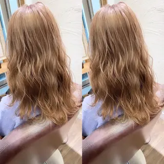 セミロング カラー ⭐️横浜ブリーチ特化 美容師 堤涼⭐️のヘアスタイル
