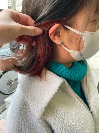 ミディアム 西田辺/ タカスナオヤのヘアスタイル