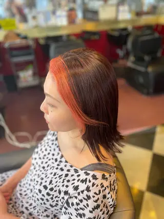 セミロング カラー 👑派手髪/カット 👑ANRYのヘアスタイル