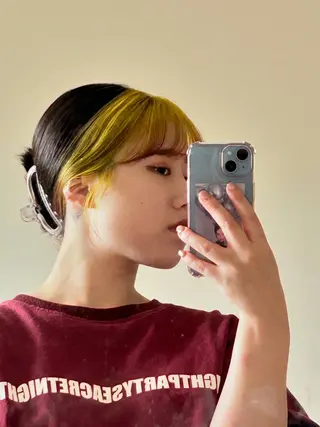 ミディアム カラー ヘアアレンジ ASCH八事店所属・ushimaru sakiのヘアスタイル
