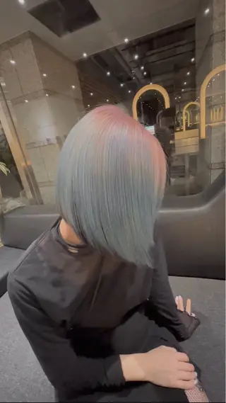 ミディアム カラー レイヤーカット/ ブリーチカラー/雅人のヘアスタイル