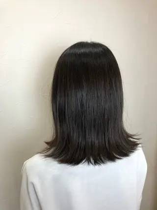 ミディアム 縮毛矯正&髪質改善/ きょうの🐺のヘアスタイル