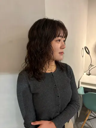 ミディアム パーマ/ボブ,ロング ヤマシタミウ🌀のヘアスタイル