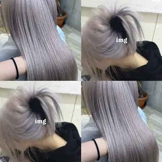 セミロング ぱつっとボブ/Wカラ ー/ことこ🍒のヘアスタイル