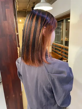 ミディアム カラー silo所属・silo MOKA 顔周りカット🦦のヘアスタイル