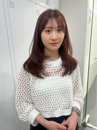 セミロング カラー Lavire所属・レイヤーカット/韓国 /ハイトーン/amiのヘアスタイル