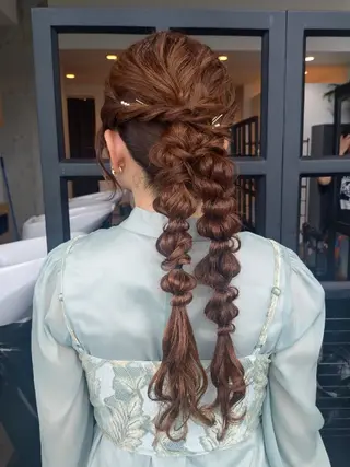 ロング ヘアアレンジ ヘアアレンジ/透明感 カラー/AKARIのヘアスタイル