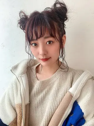 カラー ヘアアレンジ Luxbe hakataのヘアスタイル