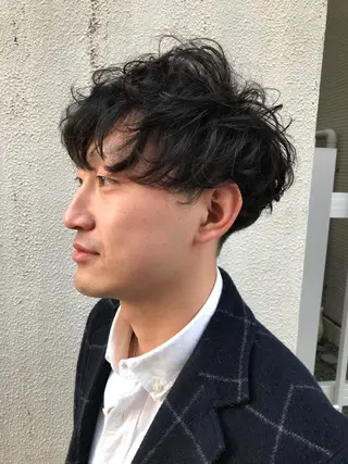ショート パーマ メンズ Vir by browのヘアスタイル