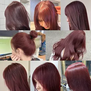 カラー ブリーチしない 暖色colorのヘアスタイル