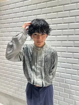 ショート パーマ メンズ SALOWIN me＋店所属・半個室サロン🫧 ササキアヤカのヘアスタイル