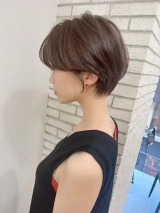 ショート カラー パーマ 田邉 真之助のヘアスタイル