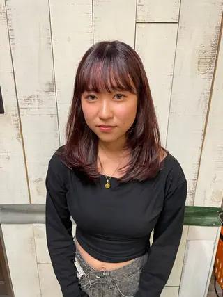ロング カラー 里見 颯太のヘアスタイル