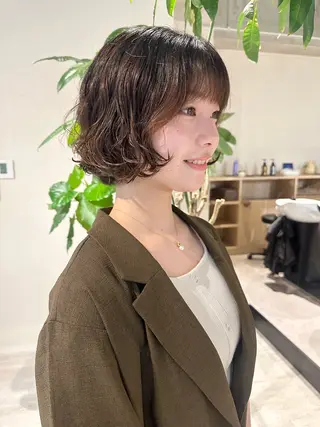 ショート パーマ シェアサロンコネクト所属・Chiho/ 博多/大人かわいいのヘアスタイル