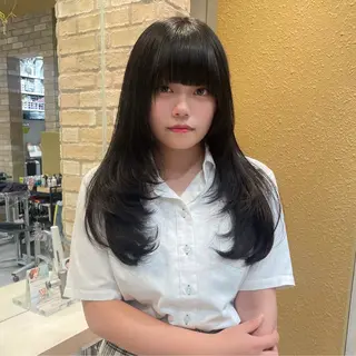 ロング カラー 縮毛 酸性ストレート /ayumu☆のヘアスタイル