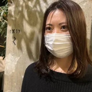 セミロング パーマ 関口然 【暖色/寒色カラー】のヘアスタイル