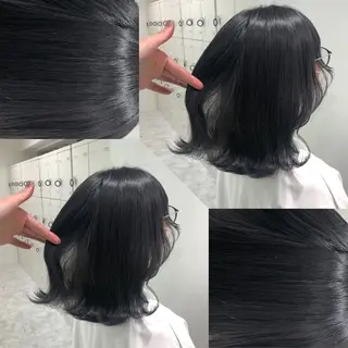 ミディアム カラー ヘアアレンジ 韓国風ベージュ🤎 赤みなし🌿横浜🤎のヘアスタイル