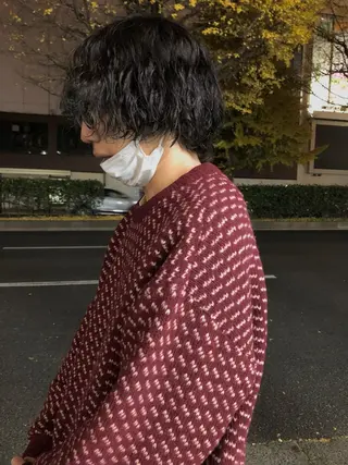 ミディアム パーマ メンズ 7Bridge所属・ハッシュカット 小西貫太のヘアスタイル