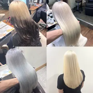 ロング カラー ブリーチ予約率90% 以上✨森山陽向のヘアスタイル