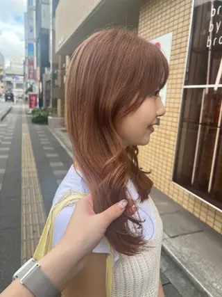 セミロング カラー yuuna. 🪽のヘアスタイル