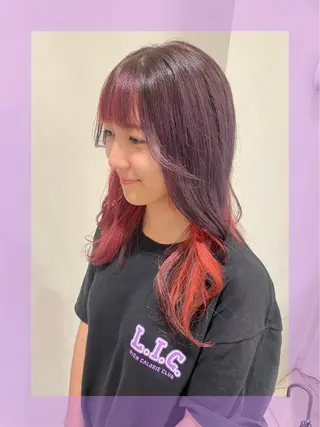 ロング カラー ヘアアレンジ ブリーチ♡メンズ マッシュ♡MIUのヘアスタイル