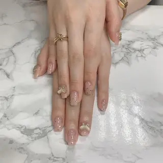 ネイル はな💎ネイル ワンホン、長さ出しのネイルデザイン