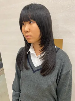 ロング ホリイ ハルカのヘアスタイル