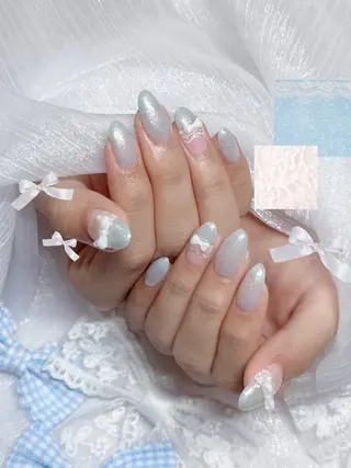 ネイル 12/10空✩⡱🩵 aoi🩵のネイルデザイン