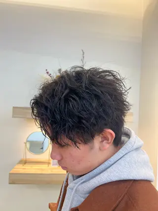 ショート パーマ メンズ メンズパーマ 岩成健志郎のヘアスタイル