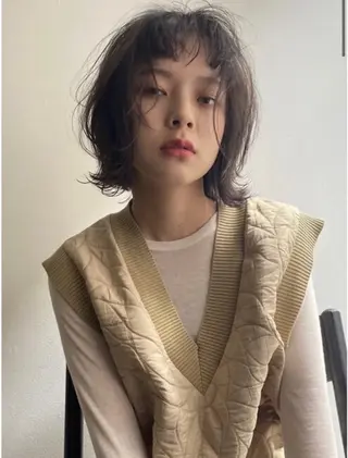 ミディアム カラー 髪質改善ストレート/ 東徳嶺 みくのヘアスタイル